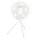 Wireless Desk Fan with Remote Control & Light, USB, 4 Speeds, 18cm, White
