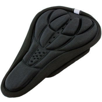 Universal bike seat cover with soft foam padding, black