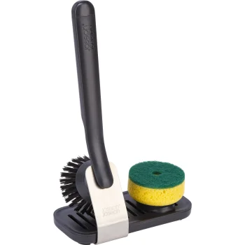 Dish Brush and Sponge Set Joseph Joseph SinkTech with Stand, Black