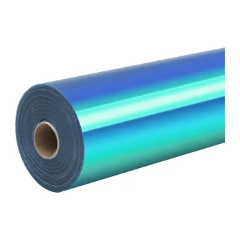 HTVRONT Holographic Self-Adhesive Film KZ-QKJ-0895-2USH, 30.5 cm x 90 cm, Turquoise