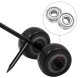 Universal wheeled scraper for removing weeds from paving, black