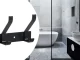 Wall Mounted Coat Rack with 5 Hooks for Entryway or Bathroom, Black