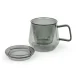 Bredemeijer Tea for One Livorno 350ml Glass Tea Set with Strainer, Black 165041