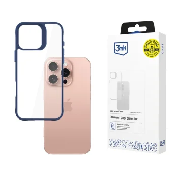 3mk Satin Armor Case+ dėklas telefonui Apple iPhone 16 Pro, mėlynas ir skaidrus