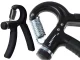 Hand grip strengthener with adjustable resistance 5–60 kg, black