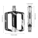 Rockbros K306-BK MTB Aluminum Bicycle Pedals, Black