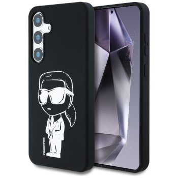 Karl Lagerfeld Silicone Graffiti Ikonik MagSafe vāciņš Samsung Galaxy S25 Melns