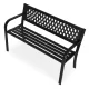 MultiGarden Garden Bench with Openwork Backrest, 120x50 cm, Black