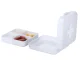 Compact Travel Pill Box for Medication and Supplements, 4 Compartments, White