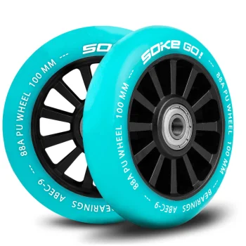 Soke Scooter Wheels 100 mm 2 Pcs Turquoise