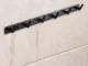 Wall-Mounted Clothes and Towel Rack, 6 Hooks, 54.5 cm, Black