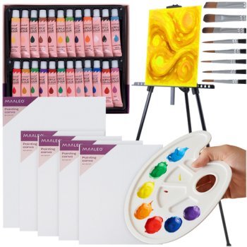 Maaleo 41-Piece Painting Set with Aluminum Easel and Acrylic Paints 26800