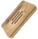 Bamboo Soap Dish with Drainage, Brown
