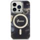 Guess iPhone 14 Pro Case Golden Marble MagSafe, Black