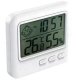 Digital Indoor Thermometer and Hygrometer with Alarm Clock, White