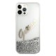 Apple iPhone 12 Pro Max 6.7\'\' Guess Glitter Vintage Script Case Cover (GUHCP12LGLVSSI), Silver