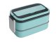 Stackable Bento Lunch Box with Compartments and Utensils XXL 1400ml, Blue
