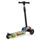 Ricokids Piko 3-Wheel Scooter - Black with Colorful Patterns for Kids