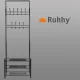 Ruhhy Freestanding Clothes Rack with Shoe Shelves