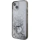 Karl Lagerfeld iPhone 15 Plus Case Liquid Glitter, Transparent