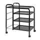 Cosmetic Trolley Assistant PRO INK 1031 with 4 Glass Shelves, Black