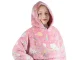 Glow in the Dark Kids Blanket Hoodie, Pink