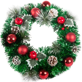 Christmas Decorative Wreath for Doors and Walls, 35 cm