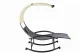 MultiGarden 2 Person Outdoor Rocking Chaise Lounge with Canopy PL301, Gray