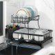 Large 2-Tier Dish Drying Rack, Black