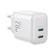 Joyroom JR-TCF12 Wall Charger 2x USB-C 20W PD / QC 3.0 - White