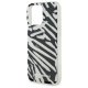 Apple iPhone 16 Pro 6.3\'\' Karl Lagerfeld IML Zebra Pattern & Cord Cover Case, Black