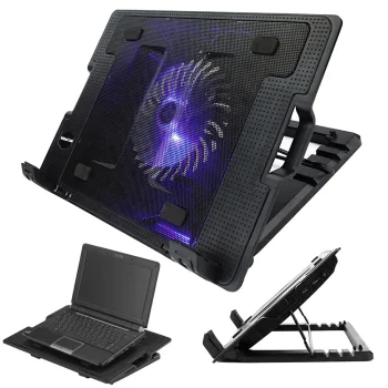 Laptop Cooling Pad with LED Backlight 17", Black