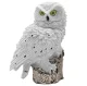 Solar LED garden lamp in owl shape, white