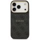 Guess iPhone 17 Pro vāciņš 4G PU Classic Logo MagSafe, melns