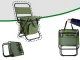 Folding Fishing and Camping Chair with Cooler Bag, Khaki Green