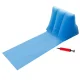 Inflatable beach mat with backrest and pillow, universal, light blue