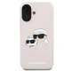 Karl Lagerfeld Silicone Karl & Choupette Head MagSafe Case for iPhone 16 Plus, Pink