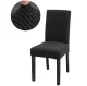 Universal Stretch Dining Chair Cover, Velvet Feel, Black