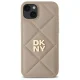 DKNY iPhone 15 Plus Case Quilted Stack Logo, Beige