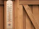 Wooden Wall Thermometer for Indoor and Outdoor Use, 26.5 cm, Light Brown