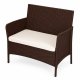 MultiGarden Two-Seater Garden Sofa with Cushion, Brown