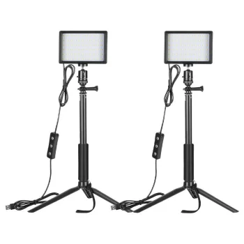 Neewer ZC-10S Studio Kit 2 LED Lights with Tripods and Filters