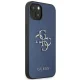 Guess Saffiano 4G Metal Logo Case for iPhone 13 mini, Blue
