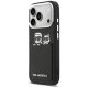 Karl Lagerfeld Karl & Choupette Print & Pocket Phone Case Cover iPhone 17 Pro Max - Black