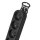 Maclean MCE183 5-Way Power Strip with Switch, 1.4m, 2300W, Black
