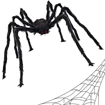 Giant Spider Tarantula Halloween Decoration XXL, Black