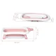 Ricokids RK-282 Foldable Baby Bathtub with Thermometer, White/Pink