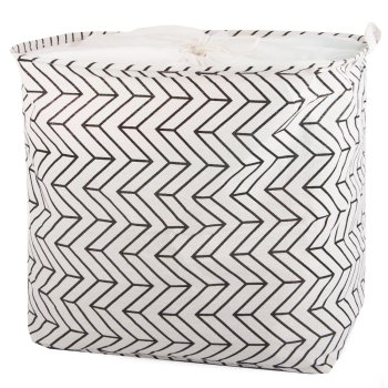 Large Foldable Laundry Hamper with Handles and Drawstring Closure 90L