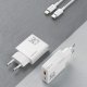 GaN Dudao A30EUL 30W USB-A / USB-C Wall Charger + USB-C - Lightning Cable - White