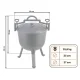 Berdsen BD-481 Enameled Cast Iron Campfire Cauldron, 8L